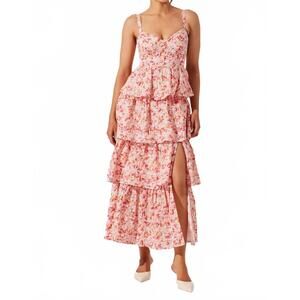astr the label twist bust tie back midi dress Twist Bust Tie Back Dress